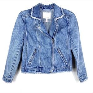 Rebecca Taylor | Moto Collared Zip Denim Jacket
